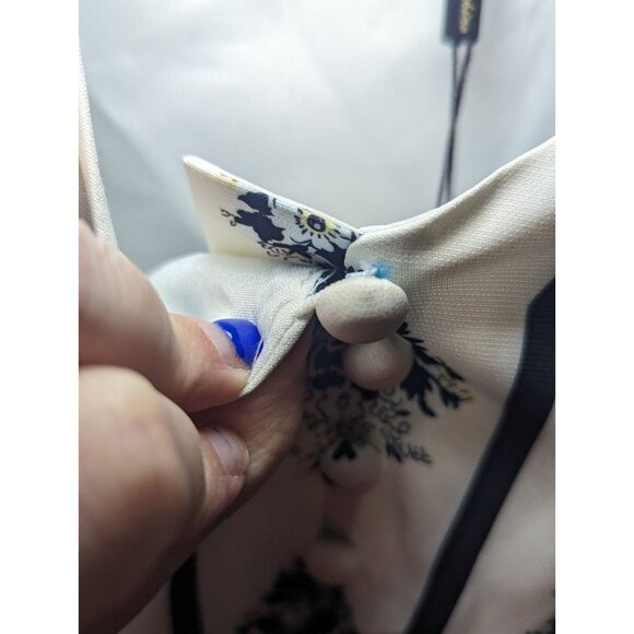 Lady Sunshine Floral V-neck Boho Bohemian Style Long Sleeve Blouse Size Medium - Picture 9 of 16